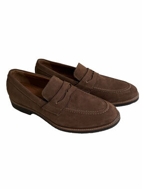 Johnston & Murphy Brown Suede Penny Loafers NEW